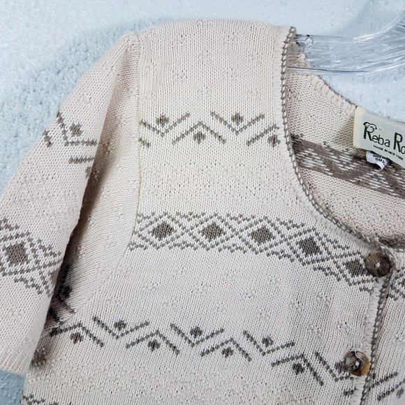 Reba Rose Women's Knit Button Down Shirt Top Blouse Cardigan Sweater - Picture 3 of 12